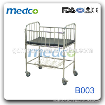 Buena calidad de seguridad Equipos de hospital Cama de enfermería de bebé en venta B003